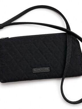 Vera Bradley Black Quilted Crossbody Wristlet Bag